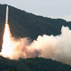 The Epsilon-6 rocket is launched from the Uchinoura Space Center in Kimotsuki in Kagoshima Prefecture, southwestern Japan, on Oct. 12, 2022.